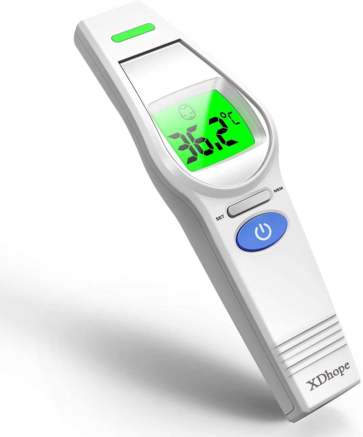 XDhope Thermomètre Frontal Infrarouge, Thermomètre Numérique sans Contact 2 en 1 avec Alarme de Fièvre