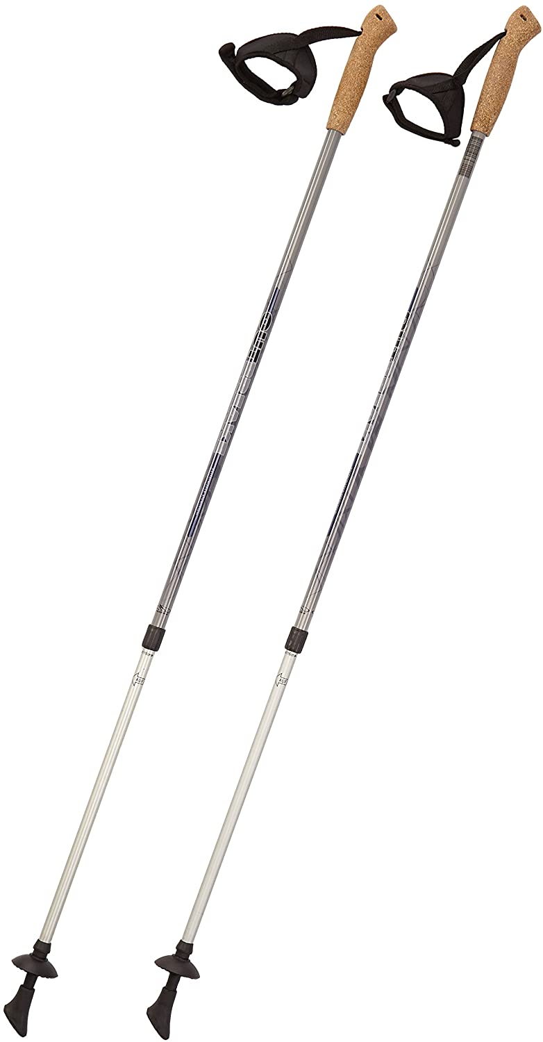 Hudora 1 paire de bâtons de marche nordique télescopiques