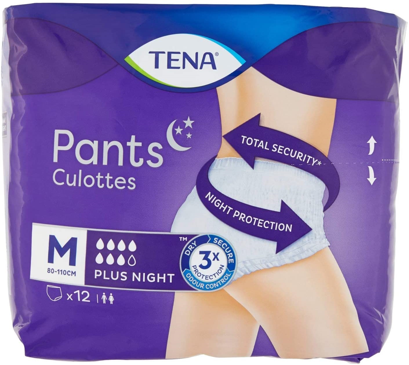Tena Pants Plus Night Taille M, 12 unités